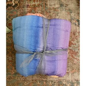 Pottery Barn Kids Watercolor Rainbow Ombre Comforter Purple Blue Full / Queen